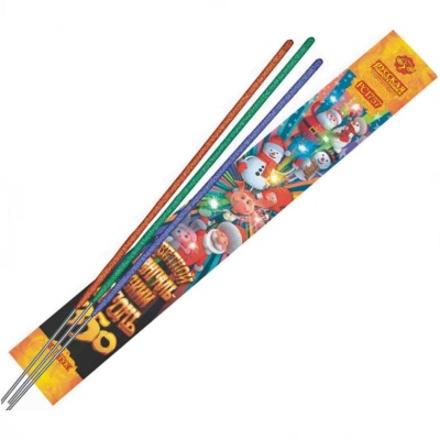 Цветной 350 мм. Бенгальские огни купить в Артёмовске | artyomovsk.salutsklad.ru