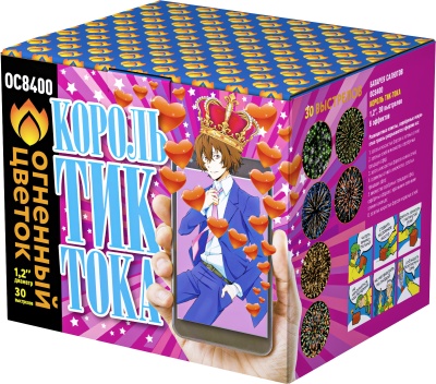 Король Тик-Тока Батарея салютов купить в Артёмовске | artyomovsk.salutsklad.ru